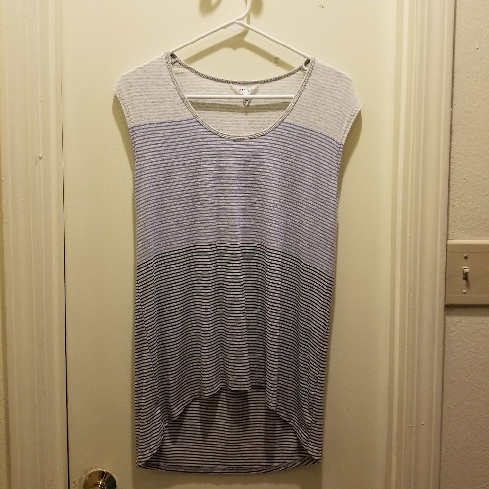 Athleta striped cap sleeve shirt